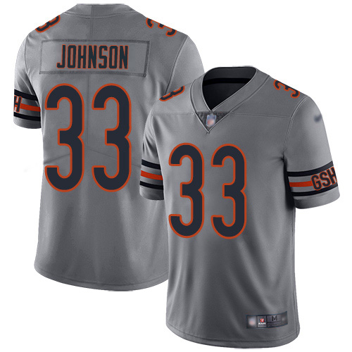 Nike Bears #33 Jaylon Johnson Silver Youth Stitched NFL Limited Inverted Legend Jersey